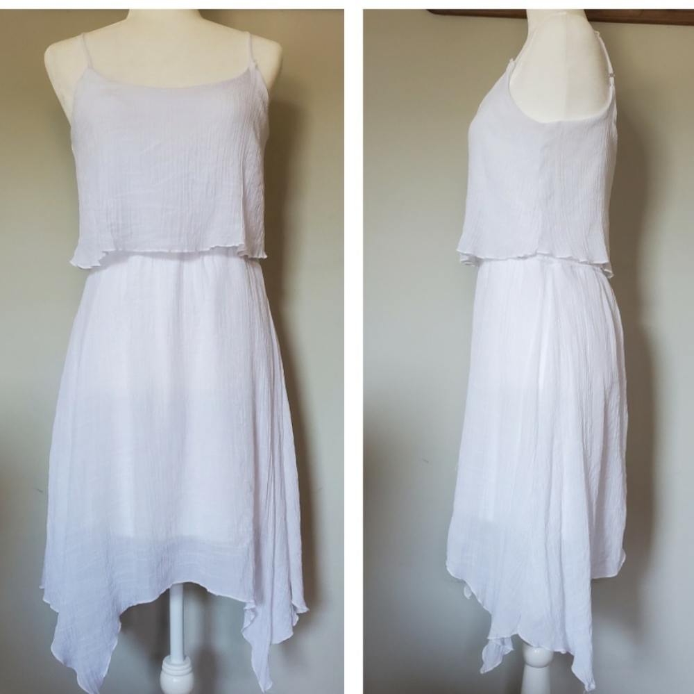 Emerald Sundae Layered Gauze Midi Beach Dress